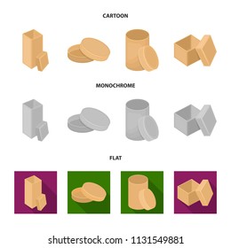 Box, container, package, and other web icon in cartoon,flat,monochrome style.Case, shell, framework, icons in set collection.