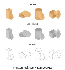 Box, container, package, and other web icon in cartoon,outline,monochrome style.Case, shell, framework, icons in set collection.