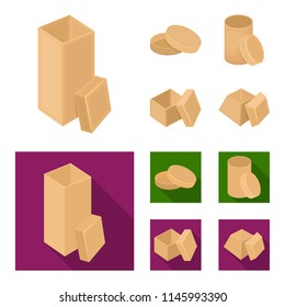 Box, container, package, and other web icon in cartoon,flat style.Case, shell, framework, icons in set collection.
