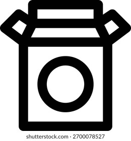 Caja, contenedores, icono de contorno de embalaje