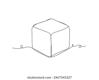 Caja de Ilustración vectorial aislada de arte de una línea continua sobre fondo blanco.