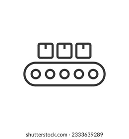 Box conveyor icon - factory packaging icon