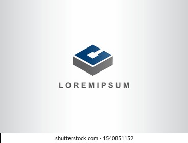 box for corporate business or data database technology logo icon template