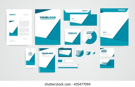 Box corporate identity template design concept of business 