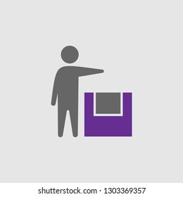 Box, courier icon. Element of Delivery and Logistics icon for mobile concept and web apps. Detailed Box, courier icon can be used for web and mobile