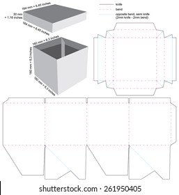 Box with cover Blueprint Layout