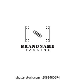 box and crates cartoon logo icon design template modern isolated vector illustration