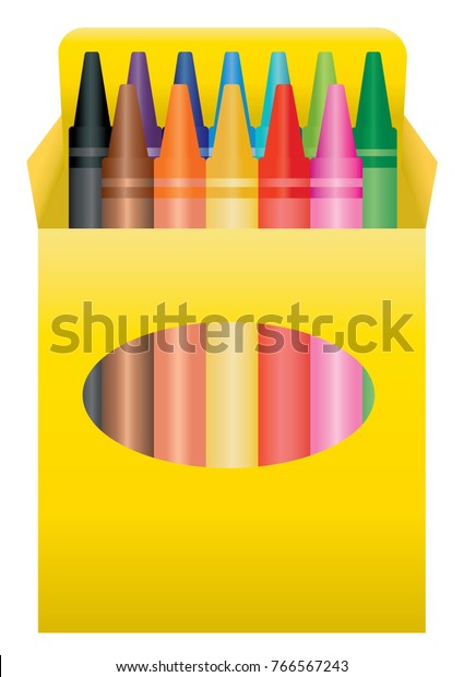 Box Crayons Stock Vector (Royalty Free) 766567243 | Shutterstock