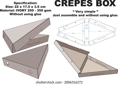 Las crepes de caja son muy simples, fáciles de formar y sin usar pegamento.