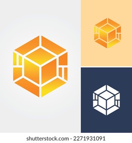 Box Cube Logo Design Vector
