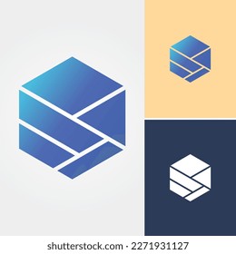 Box Cube Logo Design Vector