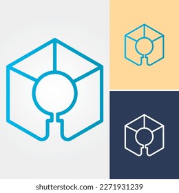 Box Cube Logo Design Vector