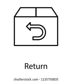 
A box with curved back pointing arrow to denote return icon
