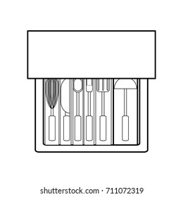 box with cutlery icon