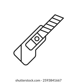 Box Cutter Icon Isolated On White Background