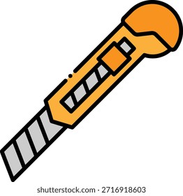 Box Cutter Icon: Utility Knife Tool Illustration