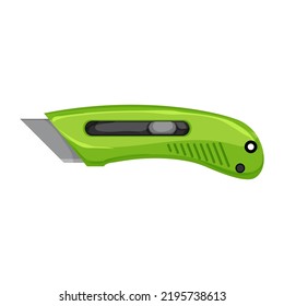 box cutter knife cartoon. box cutter knife sign. isolated symbol vector illustration