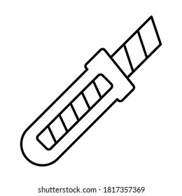 
Box Cutter Tool Line Style Vektorsymbol, das leicht zu ändern oder zu bearbeiten
