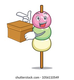 With box dango character cartoon style