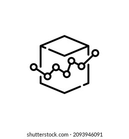 Box, data, diagram, histogram, investment icon vector