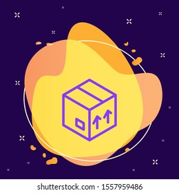 Box, delivery, arrows up vector icon . Simple element illustration from UI concept. Box, delivery, arrows up vector icon