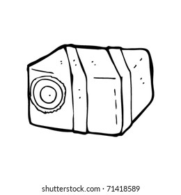 caricatura de caja para entrega