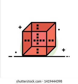Box, Delivery, Computing, Shipping Business Logo Template. Flat Color