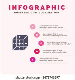 Box, Delivery, Computing, Shipping Infographics Presentation Template. 5 Steps Presentation