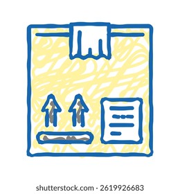 box delivery doodle icon sketch vector. box delivery sign. isolated symbol illustration