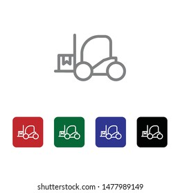 Box, delivery, forklift vector icon . Simple element illustration from UI concept. Box, delivery, forklift vector icon . Cargo Icon Vector Illustration