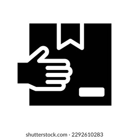 box delivery glyph icon illustration vector graphic