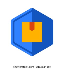 Box Delivery Hexagonal Icon. Vector Illustration of Business Sign.