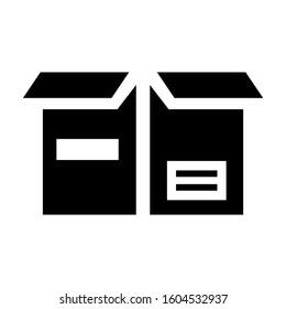 box delivery icon isolated sign symbol vector illustration - Collection of high quality black style vector icons
