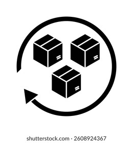 Box delivery icon with modern, minimal design. Perfect for logistics, shipping, courier, and e-commerce platforms. High-quality vector, fully scalable and easy to customize.
