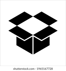 box delivery icon. vector illustration on white background. color editable