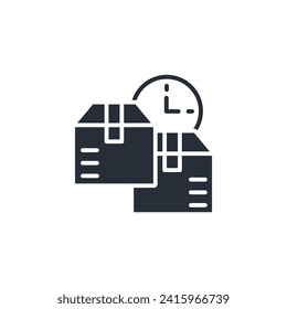 box delivery icon. vector.Editable stroke.linear style sign for use web design,logo.Symbol illustration.