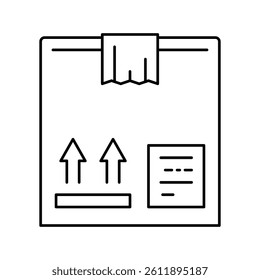 box delivery line icon vector. box delivery sign. isolated contour symbol black illustration