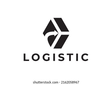 box delivery logo vector illustration. good for logistics business.