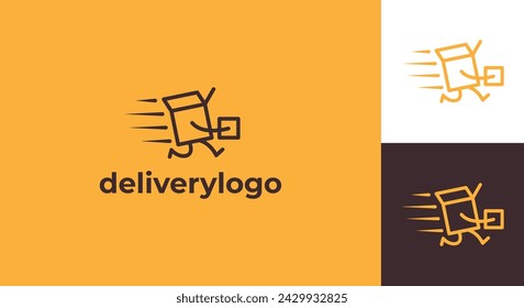 box delivery logo vector illustration, fast box logo template