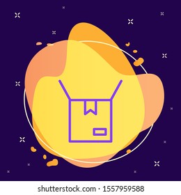 Box, delivery, open vector icon . Simple element illustration from UI concept. Box, delivery, open vector icon