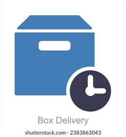 Konzept von Box Delivery und Paket-Icon