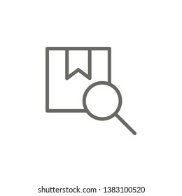 Box, delivery, search vector icon . Simple element illustration from UI concept. Box, delivery, search vector icon . Cargo Icon Vector Illustration.