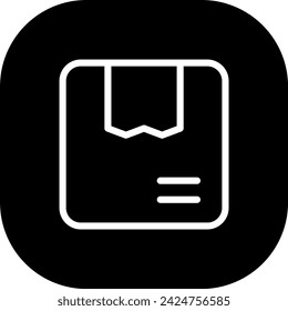 Box delivery services icon with black filled line outline style. box, package, empty, carton, cardboard, set, open. Vector Illustration