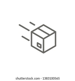 Box, delivery, speed vector icon . Simple element illustration from UI concept. Box, delivery, speed vector icon . Cargo Icon Vector Illustration.