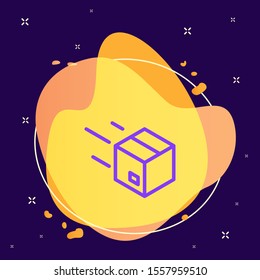 Box, delivery, speed vector icon . Simple element illustration from UI concept. Box, delivery, speed vector icon
