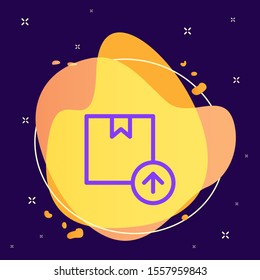 Box, delivery, upload, arrow up vector icon . Simple element illustration from UI concept. Box, delivery, upload, arrow up vector icon