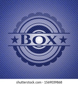 Box denim background. Vector Illustration. Detailed.