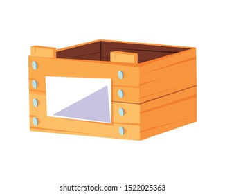 Box design, Delivery shipping logistics transportation distribution and merchandise theme Vector illustration