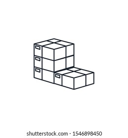 Box design, Delivery shipping logistics transportation distribution and merchandise theme Vector illustration