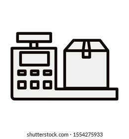 Box design, Delivery shipping logistics transportation distribution and merchandise theme Vector illustration